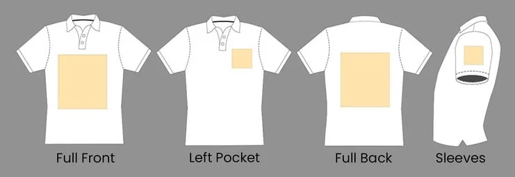 Polo Shirt Artwork Printing Positions