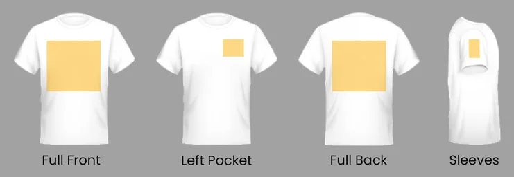 T-shirt Artwork Printing Positions